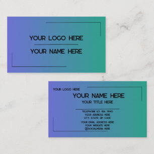 Carte De Visite Nom de logo personnalisé Minimaliste Moderne Profe