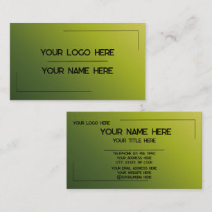 Carte De Visite Nom de logo personnalisé Minimaliste Moderne Profe