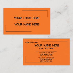 Carte De Visite Nom de logo personnalisé Minimaliste Moderne Profe