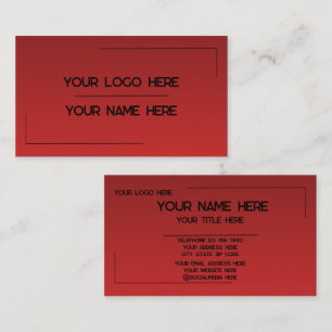 Carte De Visite Nom de logo personnalisé Minimaliste Moderne Profe