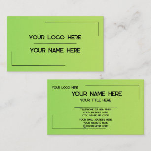 Carte De Visite Nom de logo personnalisé Minimaliste Moderne Profe