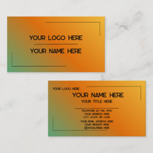 Carte De Visite Nom de logo personnalisé Minimaliste Moderne Profe