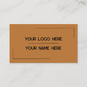 Carte De Visite Nom de logo personnalisé Minimaliste Moderne Profe