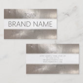 Carte De Visite Nom de marque Metallic Sparkle Fashion Blogger (Devant / Derrière)