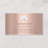 Carte De Visite Nom de marque royale Rose Couronne professionnelle (Dos)