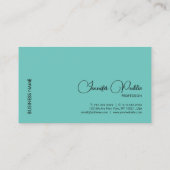 Carte De Visite Nom de script élégant du logo de l'entreprise (Dos)