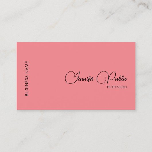 Carte De Visite Nom de script élégant du logo de l'entreprise (Devant)