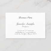 Carte De Visite Nom de script élégant moderne Modèle professionnel (Dos)