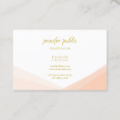 Carte De Visite Nom de script Gold manuscrit Professionnel Élégant (Dos)