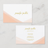 Carte De Visite Nom de script Gold manuscrit Professionnel Élégant (Devant / Derrière)