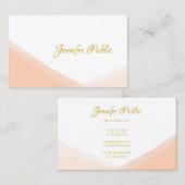 Carte De Visite Nom de script Gold manuscrit Professionnel Moderne (Devant / Derrière)