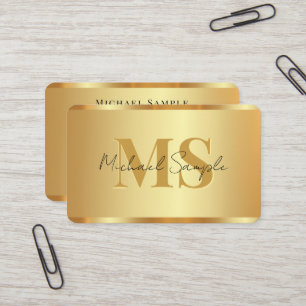 Carte De Visite Nom de script manuscrit Code QR Or Luxueux