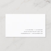 Carte De Visite Nom de script manuscrit Modern Simple Modèle (Dos)