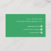 Carte De Visite Nom de script PERSONNEL moderne bold vert émeraude (Dos)