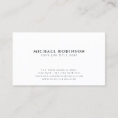 Carte De Visite Nom de société minimal | gris foncé (Dos)