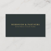 Carte De Visite Nom de société minimal | gris foncé (Devant)