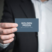 Carte De Visite Nom de société minimal | Moderne | Bleu rustique