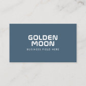 Carte De Visite Nom de société minimal | Moderne | Bleu rustique (Devant)