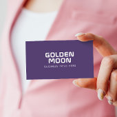 Carte De Visite Nom de société minimal | Moderne | Rustique violet