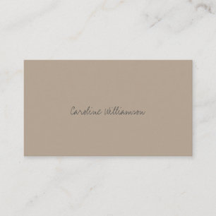 Carte De Visite Nom de style manuscrit minimaliste contemporain Br