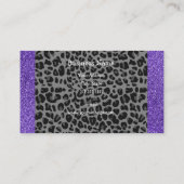 Carte De Visite Nom d'entreprise parties scintillant violet noir l (Dos)