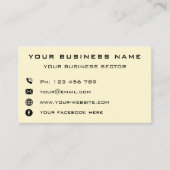 Carte De Visite Nom d'entreprise personnalisé Coordonnées - Frais (Devant)