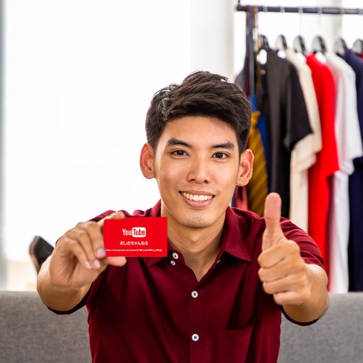 CARTE DE VISITE NOM DU CANAL VOUS TUBER LOGO QR CODE HOLOGRAPH INN