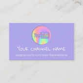 CARTE DE VISITE NOM DU CANAL VOUS TUBER LOGO QR CODE HOLOGRAPHE (Devant)
