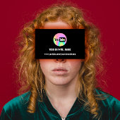 CARTE DE VISITE NOM DU CANAL VOUS TUBER LOGO QR CODE HOLOGRAPHIQUE