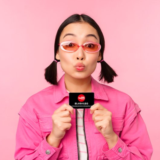 Carte De Visite NOM DU CANAL VOUS TUBER LOGO QR CODE Noir Blanc