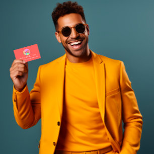 CARTE DE VISITE NOM DU CANAL YOUTUBER LOGO CODE QR