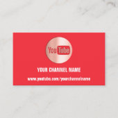 CARTE DE VISITE NOM DU CANAL YOUTUBER LOGO QR CODE ROSE ROSE ROSE (Devant)