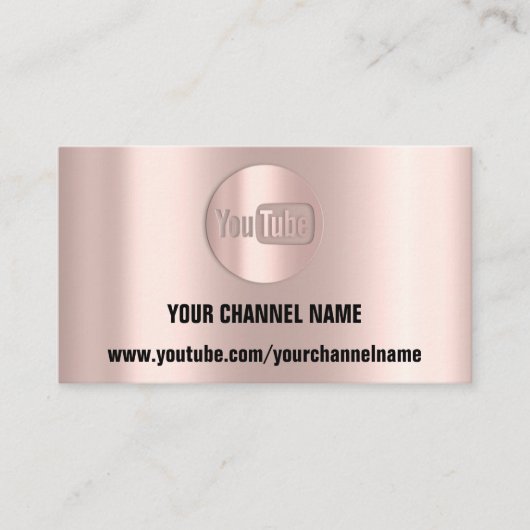 CARTE DE VISITE NOM DU CANAL YOUTUBER LOGO QR ROSE BUS BLANC NOIR (Devant)
