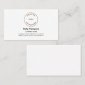 Carte De Visite Nom du logo de votre entreprise Contact Blanc (Devant / Derrière)