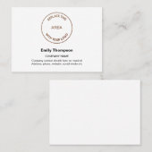 Carte De Visite Nom du logo de votre entreprise Coordonnées (Devant / Derrière)