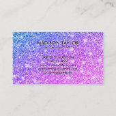 Carte De Visite Nom du monogramme de la Parties scintillant rose e (Dos)