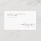 Carte De Visite Nom du monogramme Titre et informations, gris gris (Dos)