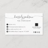 Carte De Visite Nom du script Code QR pour l'achat et la vente de  (Dos)