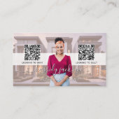 Carte De Visite Nom du script Code QR pour l'achat et la vente de  (Devant)