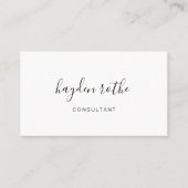 Carte De Visite Nom du script de calligraphie professionnelle simp (Devant)