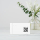 Carte De Visite Nom d'utilisateur moderne unique et simple Code QR (Debout devant)