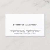 CARTE DE VISITE NOM ÉLÉGANT AVEC BOUQUET DE COULEUR D'EAU (Dos)