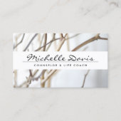 Carte De Visite Nom élégant avec branches arborescentes (Devant)