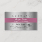 Carte De Visite Nom Élégant do-it-yourself Monogramme, Silver Maro (Dos)