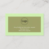 Carte De Visite Nom et logo personnalisés (Dos)