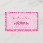 Carte De Visite Nom Girly à la mode de diamant de parties (Dos)