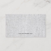 Carte De Visite Nom initial âgé Antiqued par toile poussiéreuse (Dos)