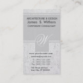 Carte De Visite Nom initial âgé Antiqued par toile poussiéreuse (Devant)