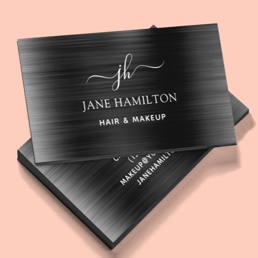 Carte De Visite Nom initial monogramme moderne
