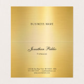 Carte De Visite Nom manuscrit élégant moderne Gold Modèle Cool (Intérieur déplié)